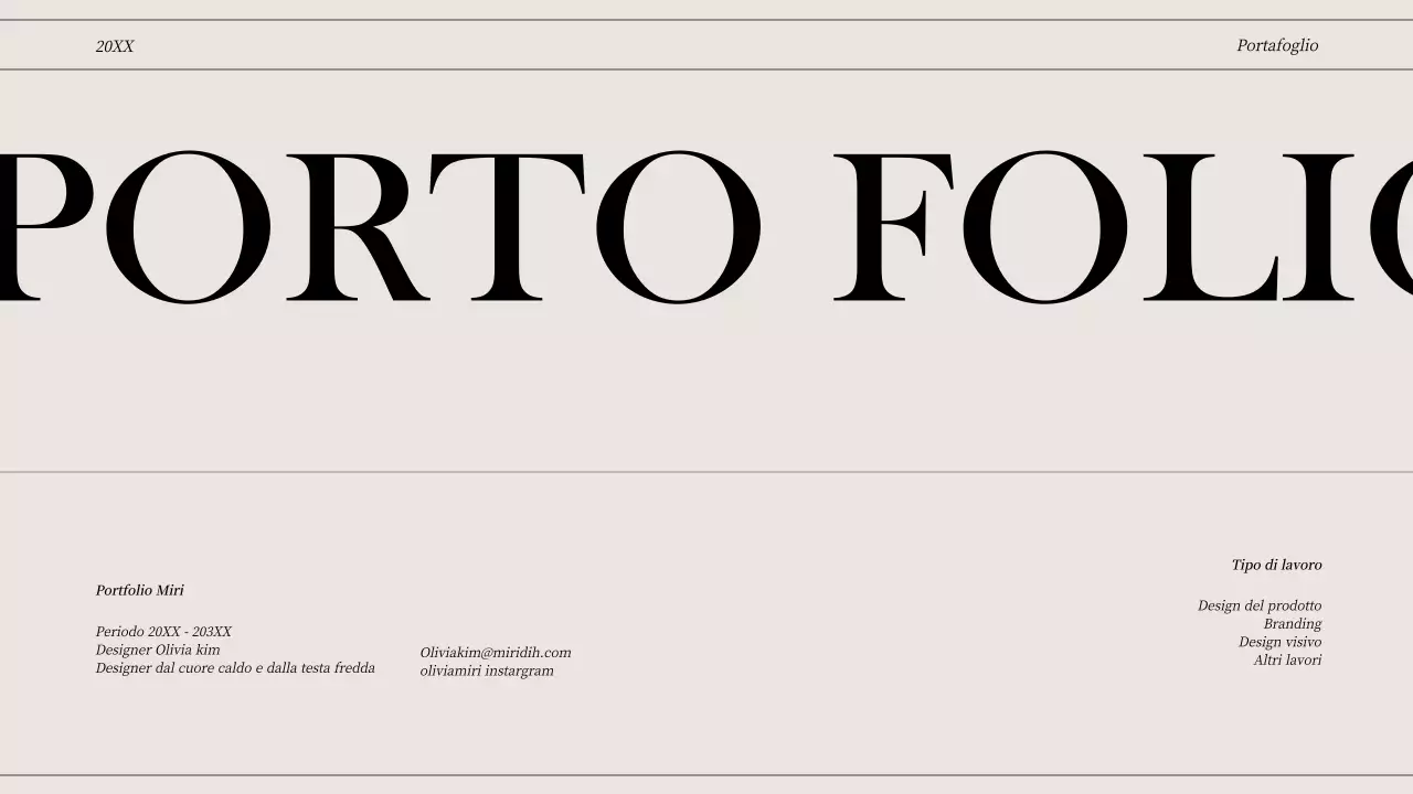 Portafoglio concettuale dalle linee pulite in bianco sporco e nero