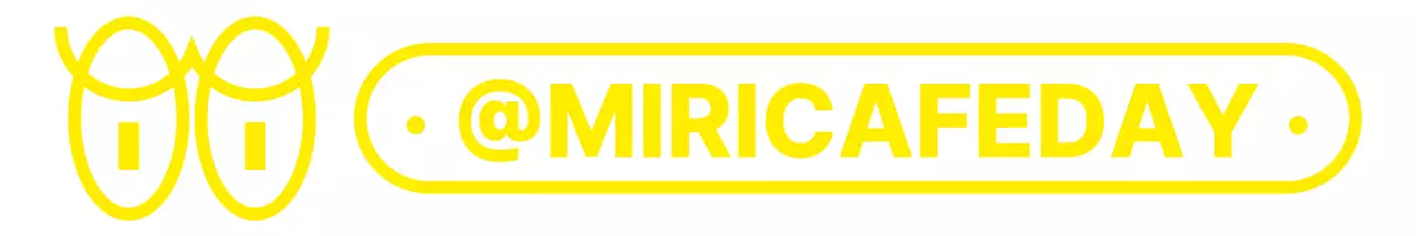 Một hình minh họa mắt googly màu vàng dễ thương và gọn gàng và quán cà phê theo phong cách kết hợp văn bản