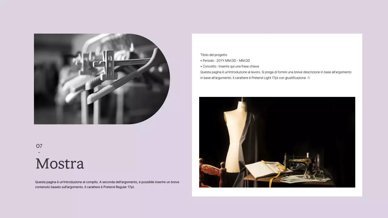 Semplice design di moda e portfolio in colori pastello