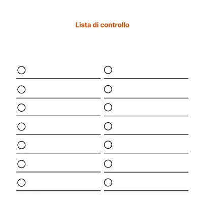 Lista di controllo semplice della linea bianca