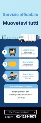 Blue Illustration promuove i servizi di trasloco puliti