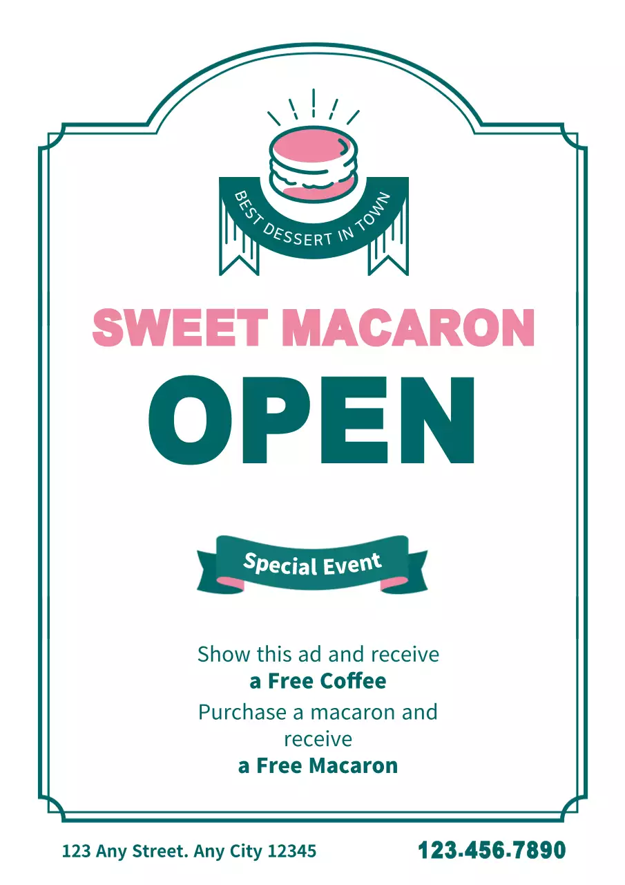 Pink Simple Bakery Promotion Poster