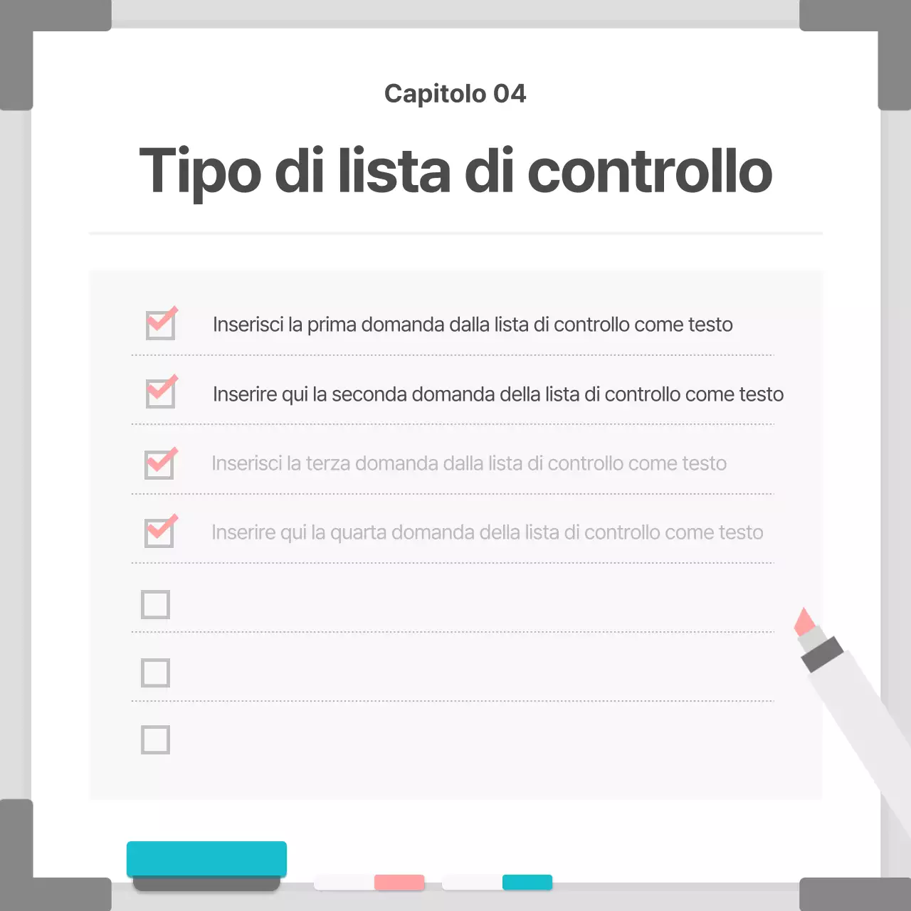 Business in una cornice bianca e semplice per lavagne bianche