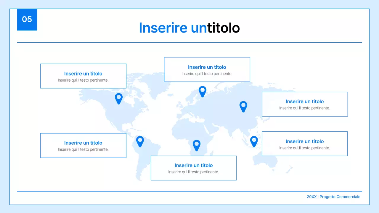 Un semplice business plan in bianco e blu