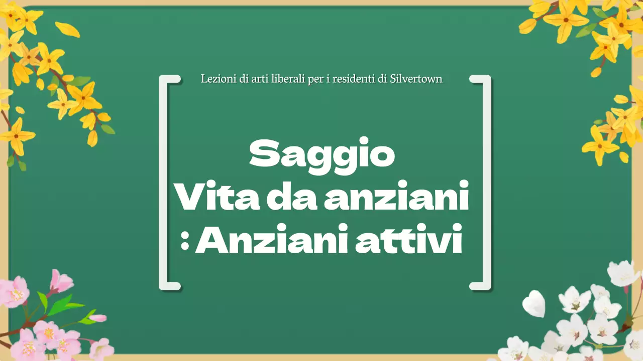 Materiale didattico verde e minimalista di Silver Town