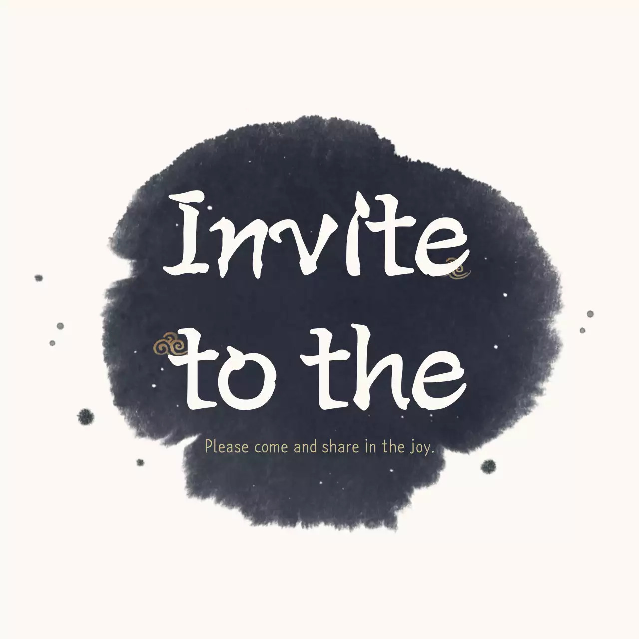 Navy Vintage Invitation Card Banner