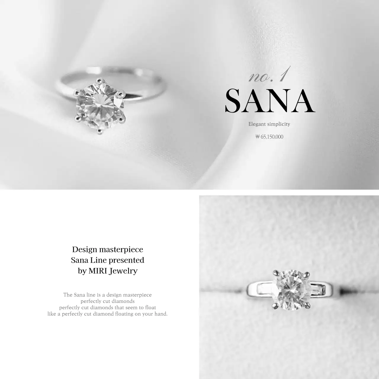 Memperkenalkan cincin dari toko perhiasan dengan nuansa hitam-putih yang mewah