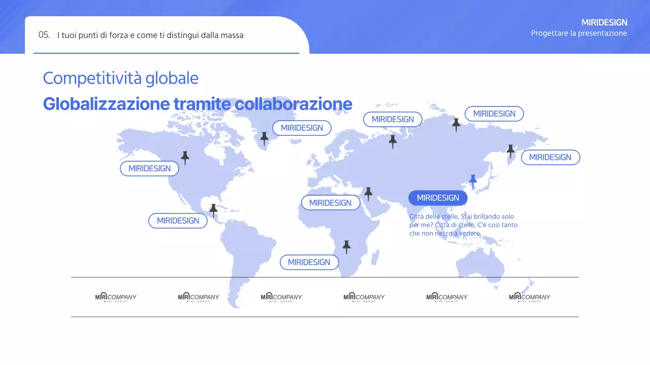 Proposta di offerta semplice con gradiente blu