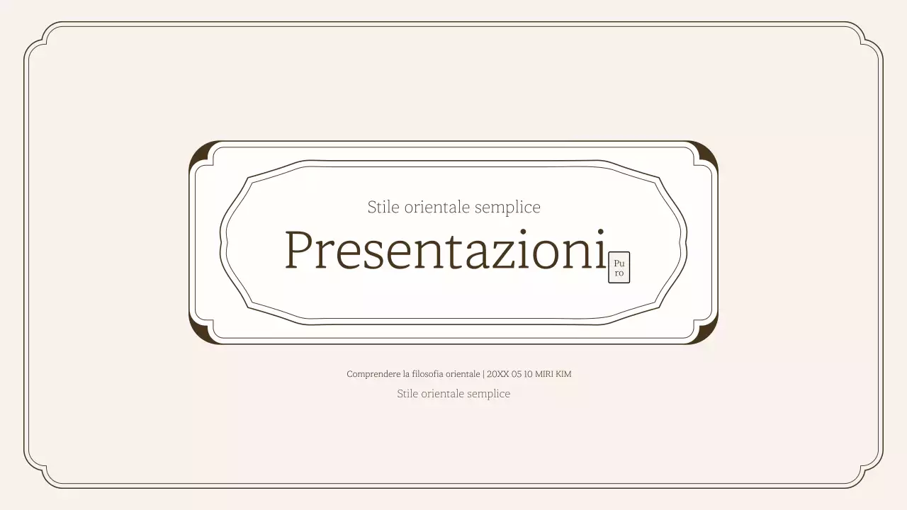 Semplice kit di presentazione in stile orientale