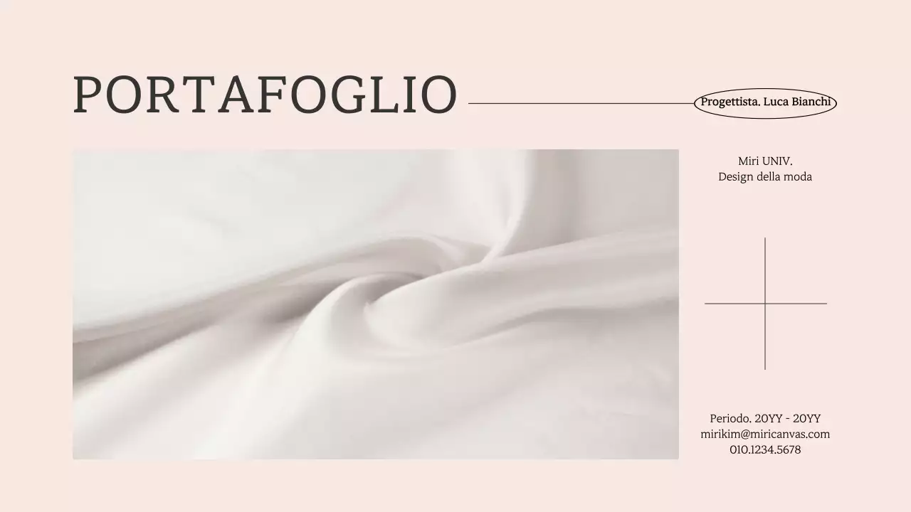 Semplice design di moda e portfolio in colori pastello