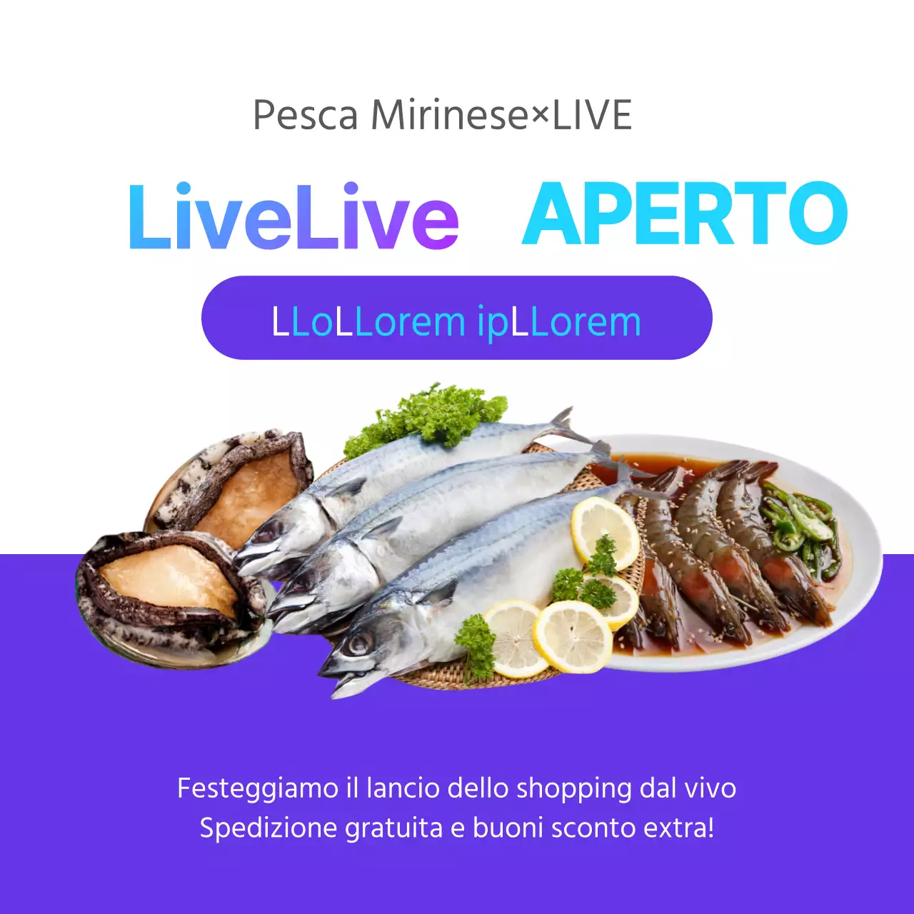 La porpora ha evidenziato l'evento di apertura della Mirine Fishery, trasmesso in diretta dalla fattoria alla tavola