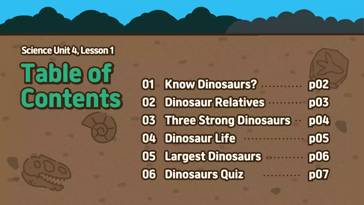 Brown Vintage Dinosaur Guide Presentation