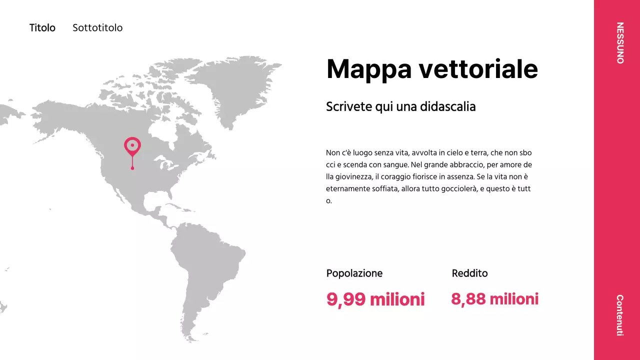 Mappa concettuale semplice in rosso