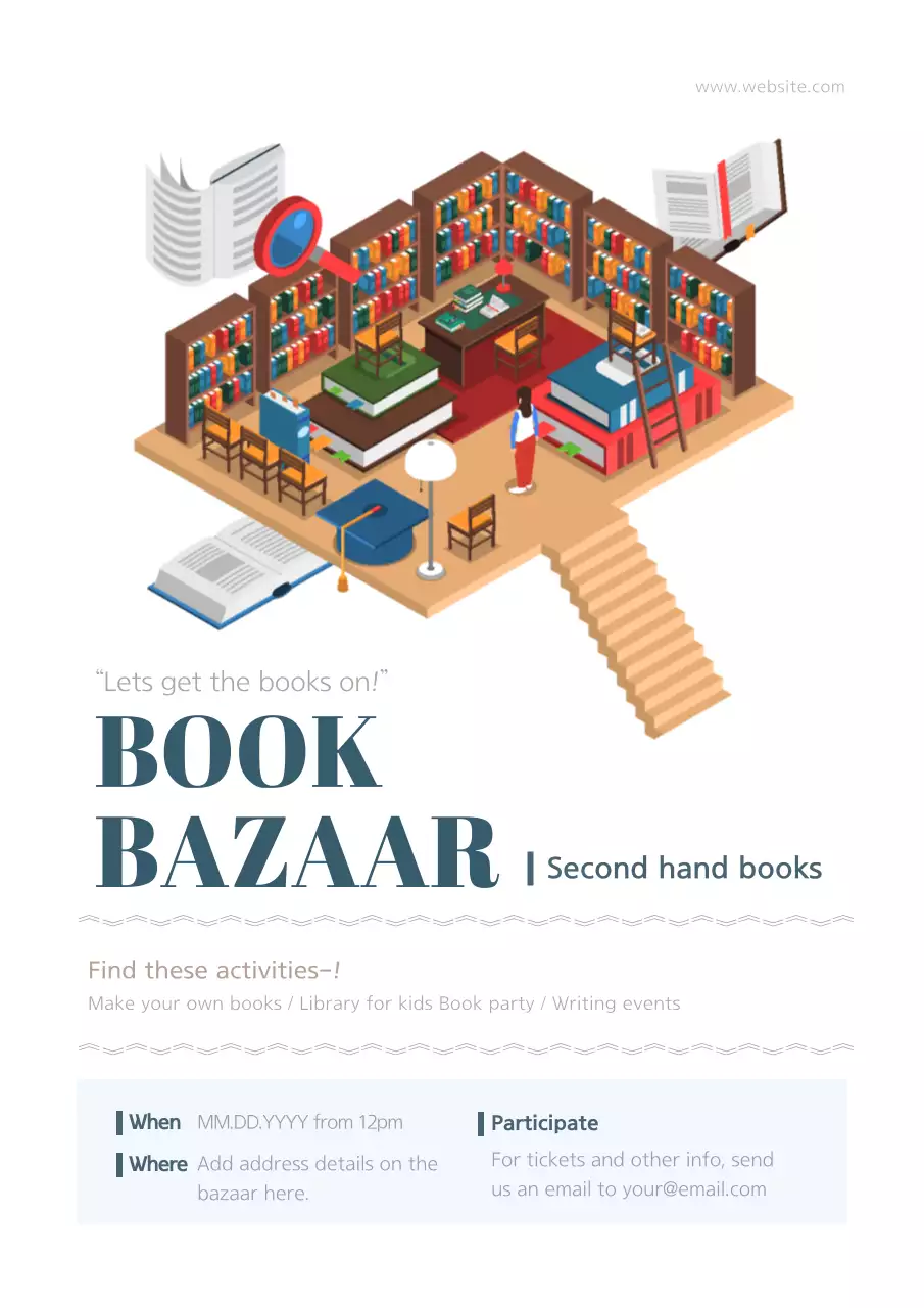 Beige Vintage Book Event Poster