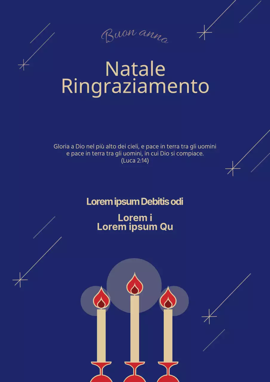 Elegante webposter promozionale per eventi natalizi in blu e oro