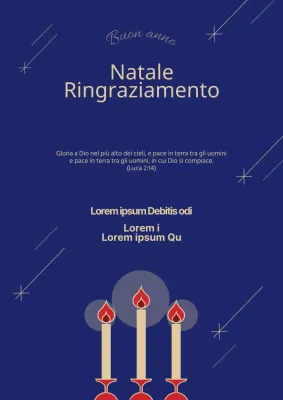Elegante webposter promozionale per eventi natalizi in blu e oro