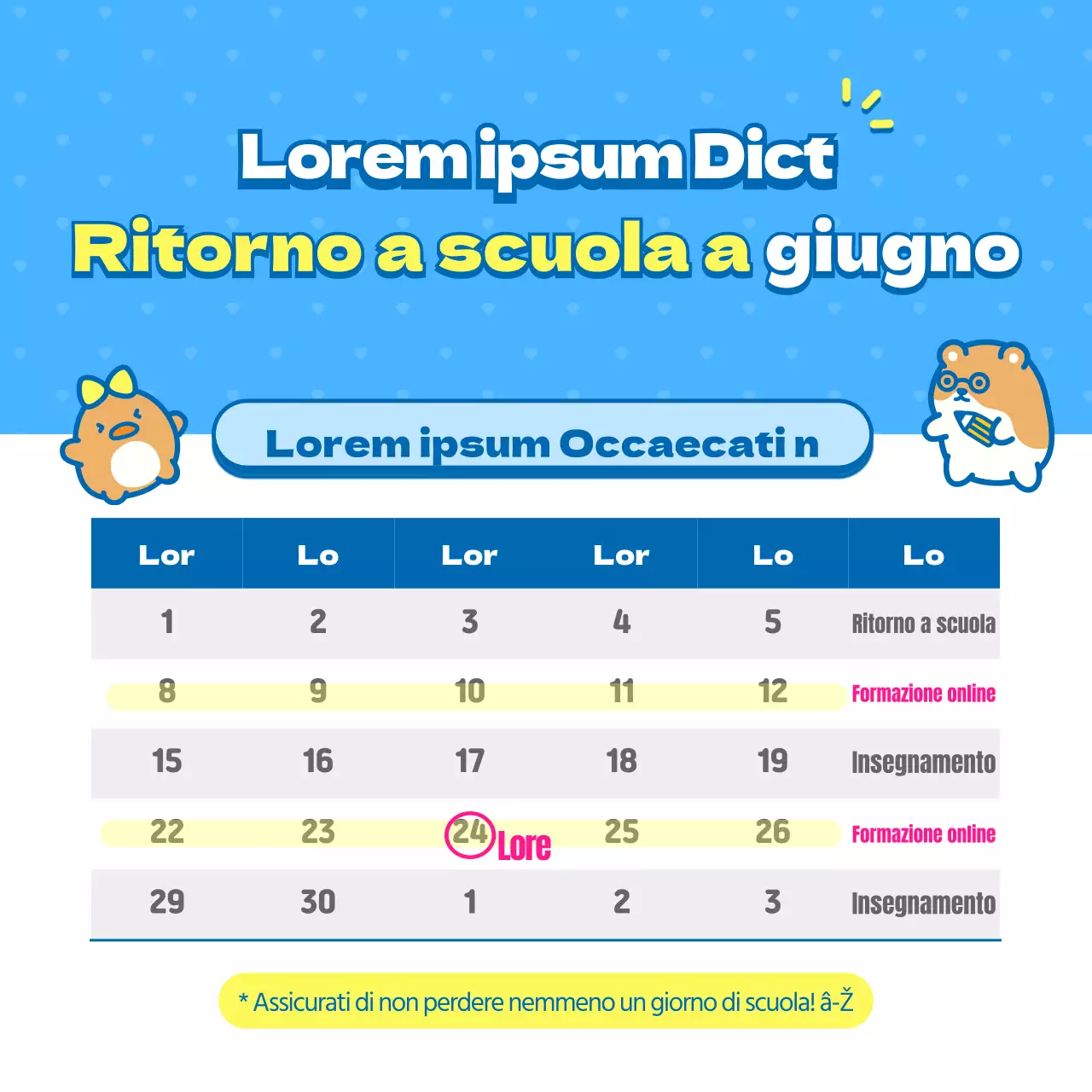 Lettere di ritorno a scuola