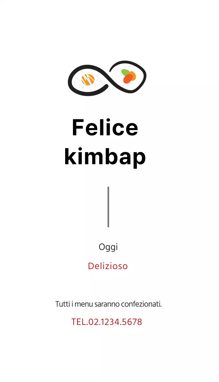 Illustrazione bianca ordinata ristorante kimbap