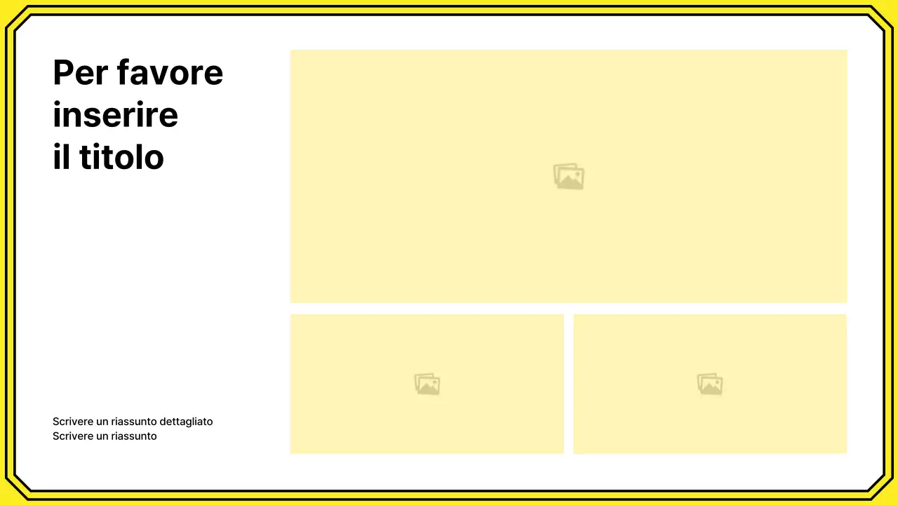 Evidenziate le parole chiave con un semplice stile a linee in giallo e menta.