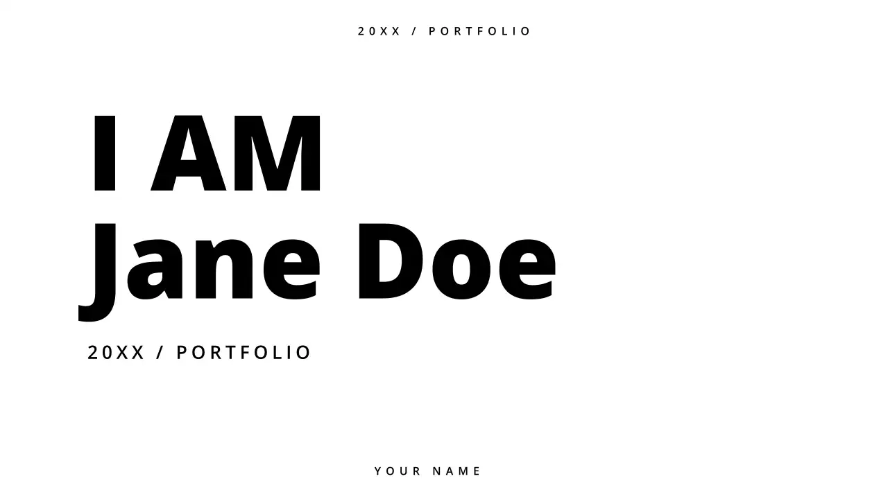 Black Minimal Portfolio Presentation