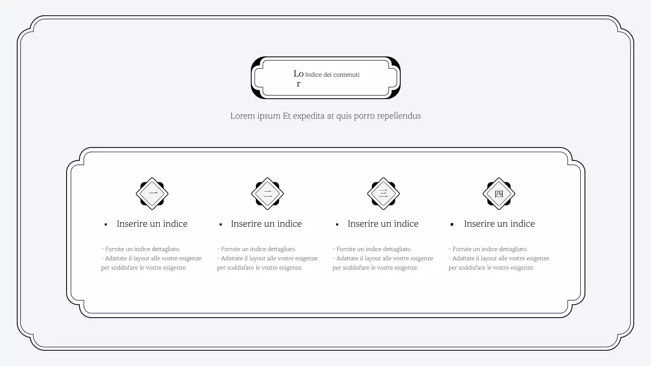 Semplice kit di presentazione in stile orientale