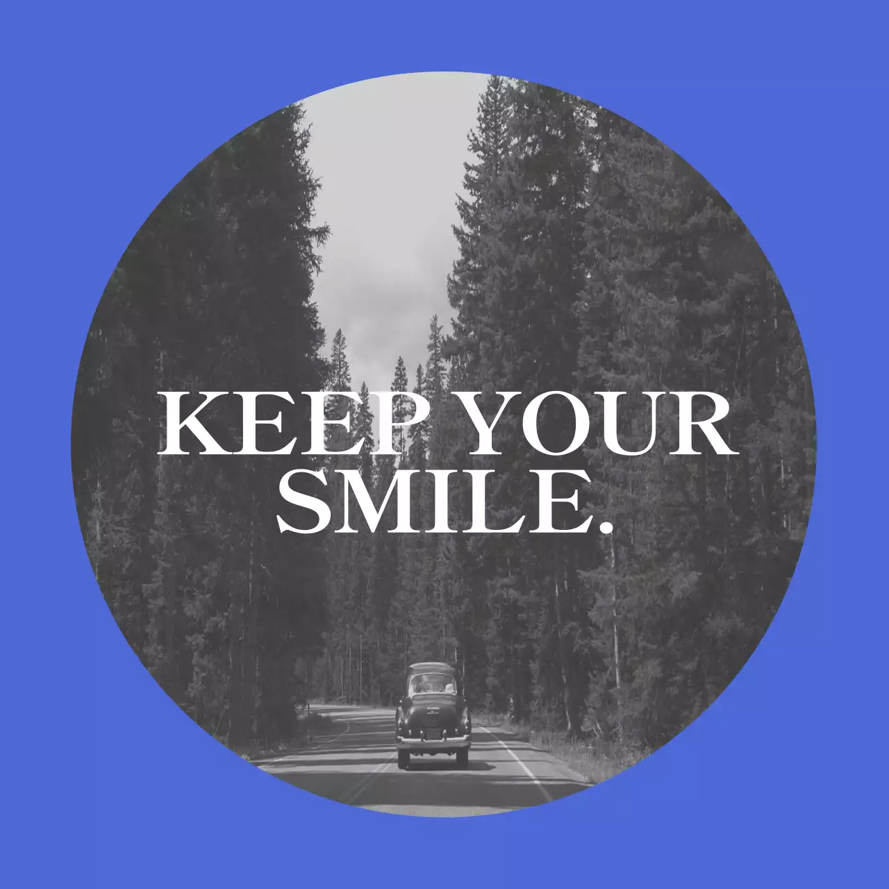 Merchandise sentimental dengan foto biru dan hitam putih