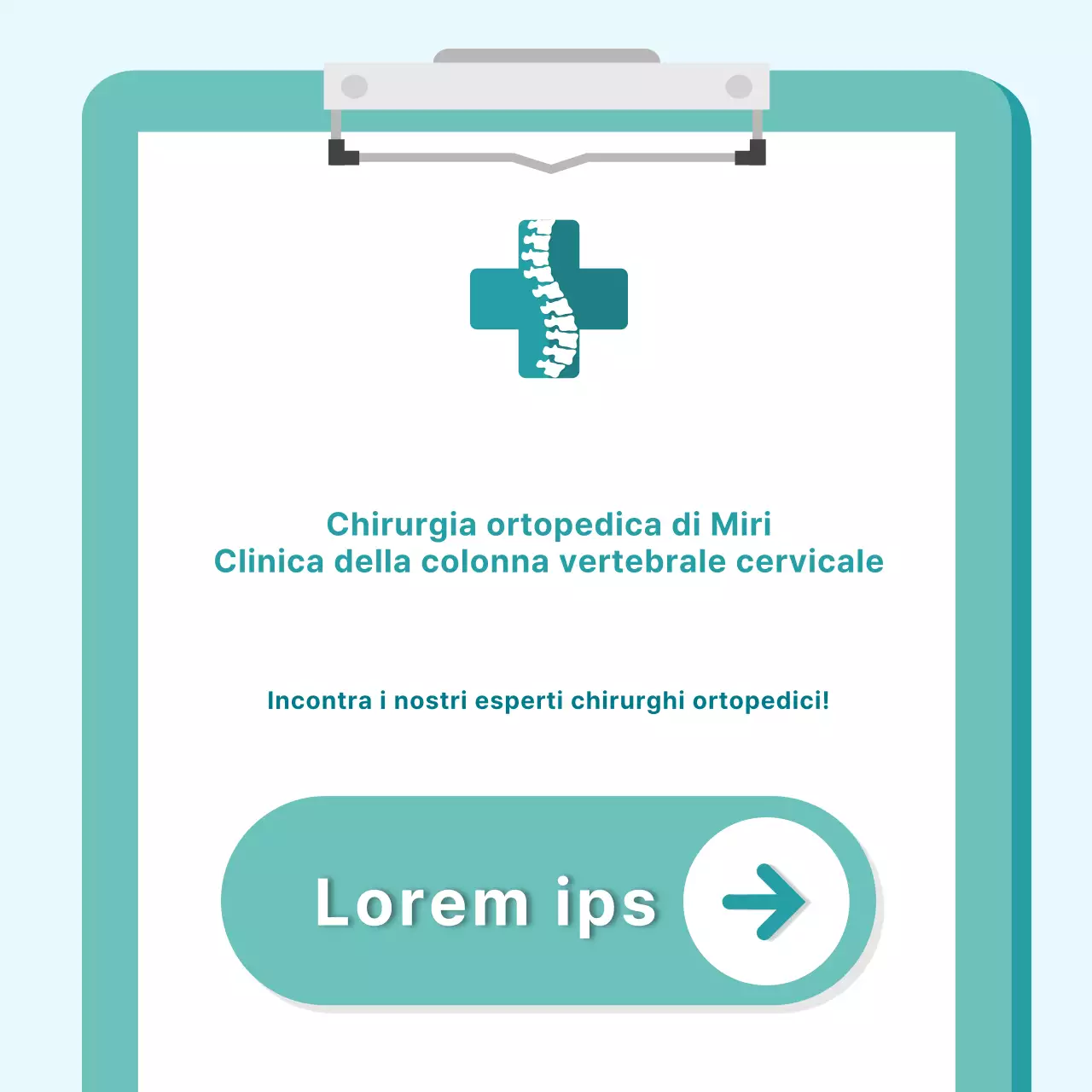 Menta semplice sindrome del collo di tartaruga carta promozionale dell'ospedaleNews