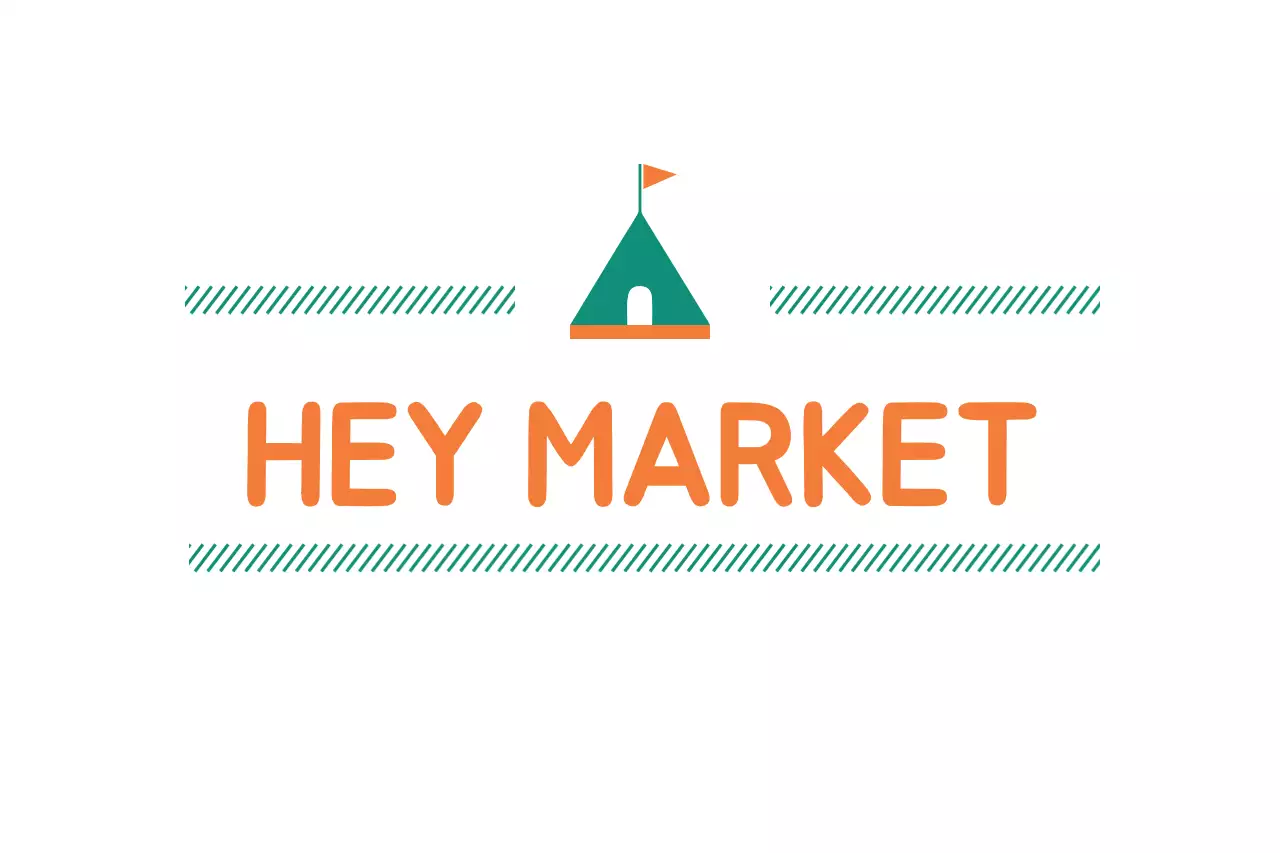 Banner de promoção de mercado simples laranja