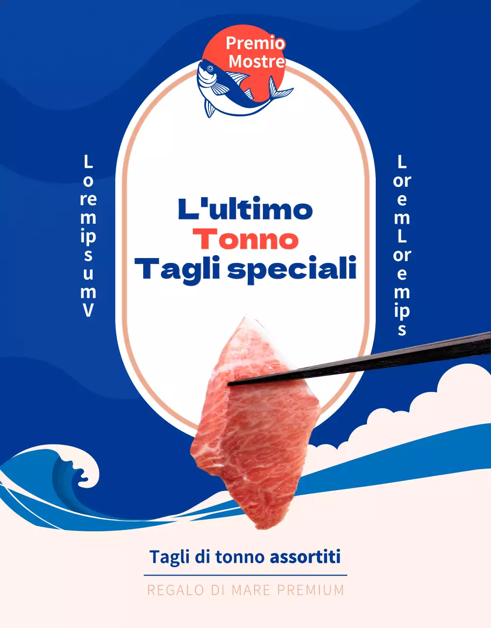 Sconto sul set di tagli di specialità di tonno blu