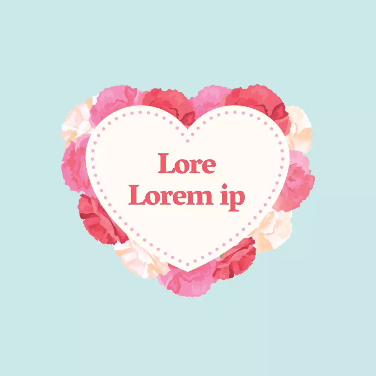 Etichetta di San Valentino con cuore sentimentale illustrato blu