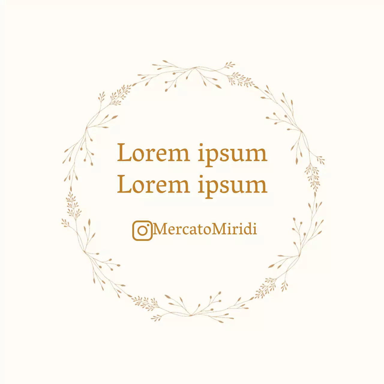 Etichetta sentimentale illustrata beige avorio