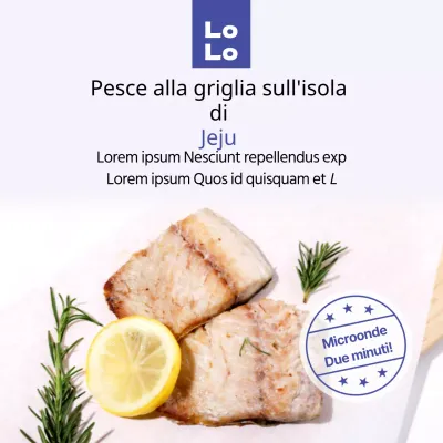 Promozione del ristorante di pesce bianco e blu di Jeju, Jeju Grilled Fish