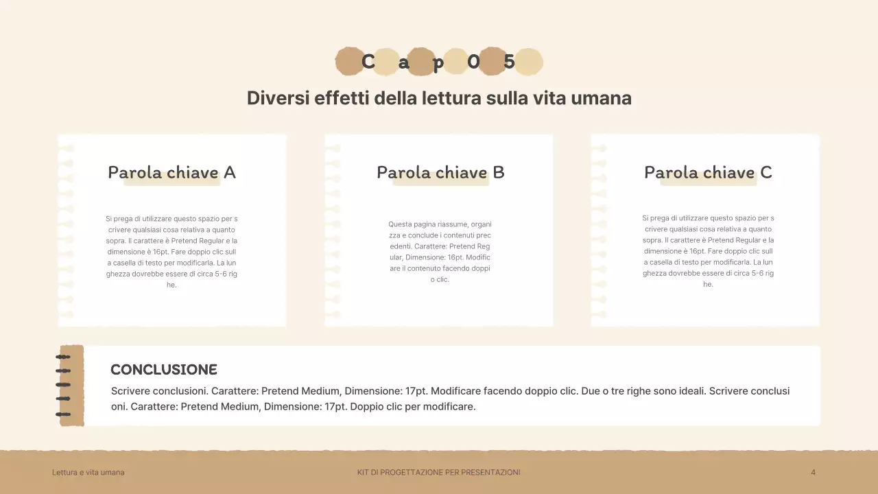 Kit di presentazione con illustrazioni di libri sentimentali disegnate a mano in marrone e verde