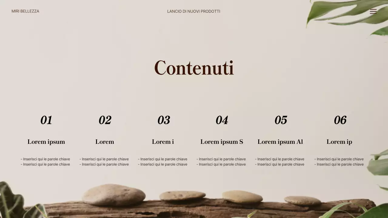 Nuovi prodotti naturali per capelli in verde e beige