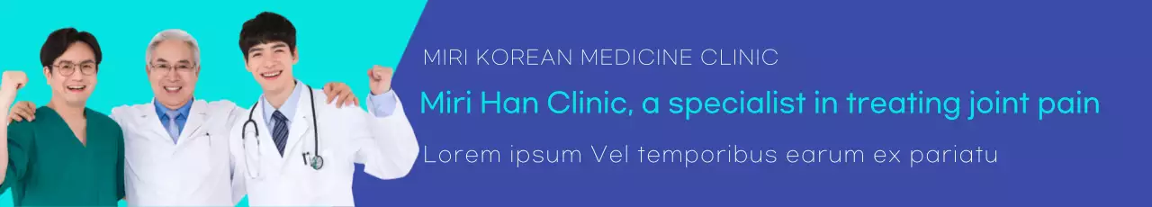 Banner de promoção médica moderna azul