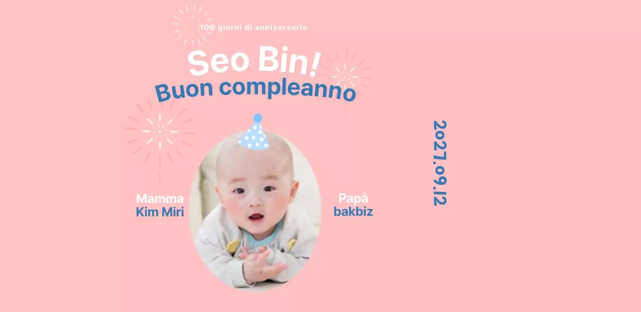 Cornice per foto del centesimo compleanno in colori pastello