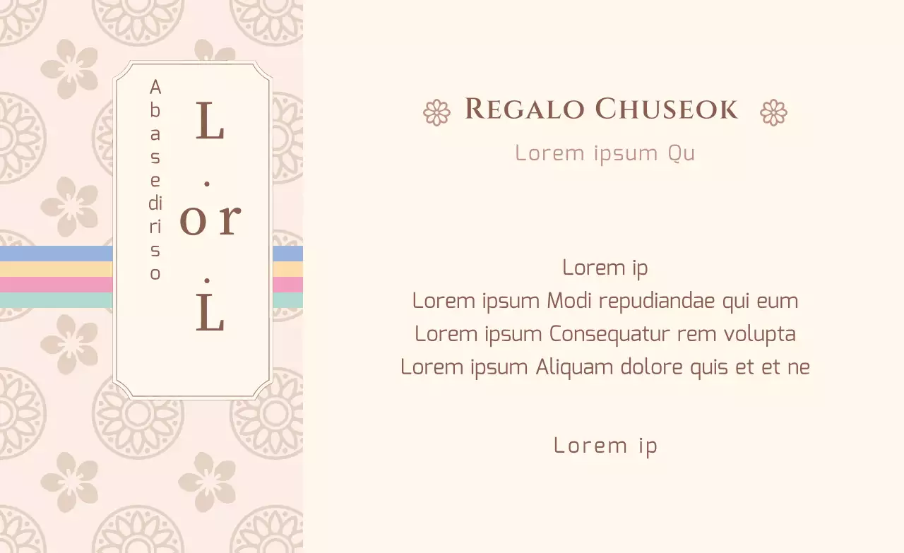 Medicinali con motivi tradizionali beige e marroni e regali Chuseok