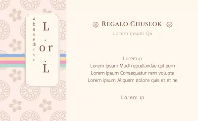 Medicinali con motivi tradizionali beige e marroni e regali Chuseok