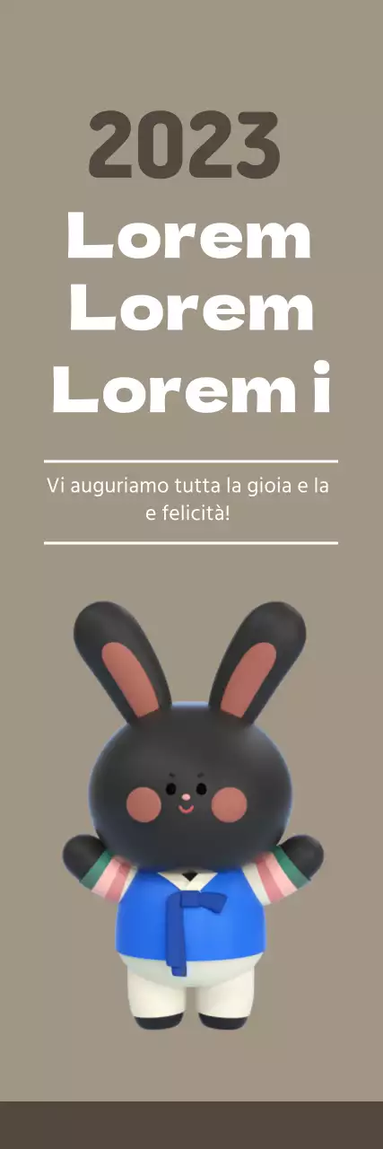 Illustrazione beige carino auguri di buon anno