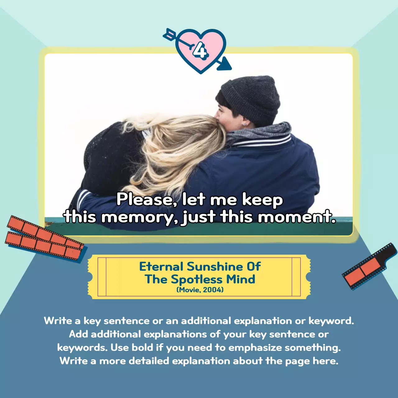 Guia de filmes retrô roxos Instagram Carousel