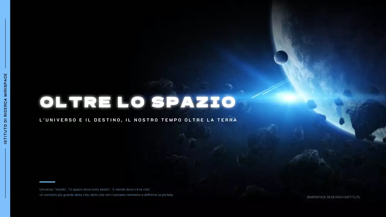 Tema spaziale con foto spaziali su sfondo nero