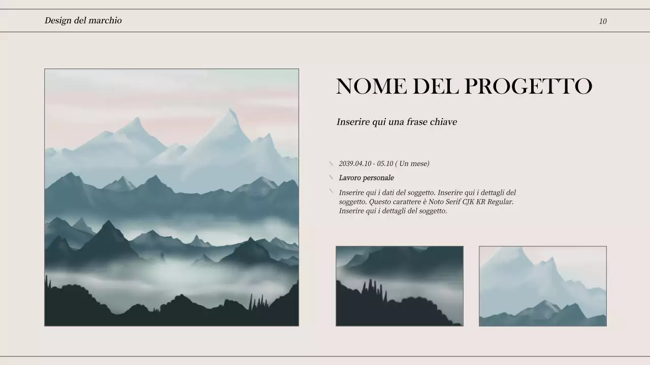 Portafoglio concettuale dalle linee pulite in bianco sporco e nero