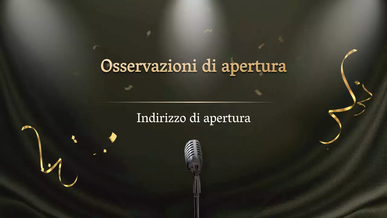 Una soirée di premiazione in oro e nero