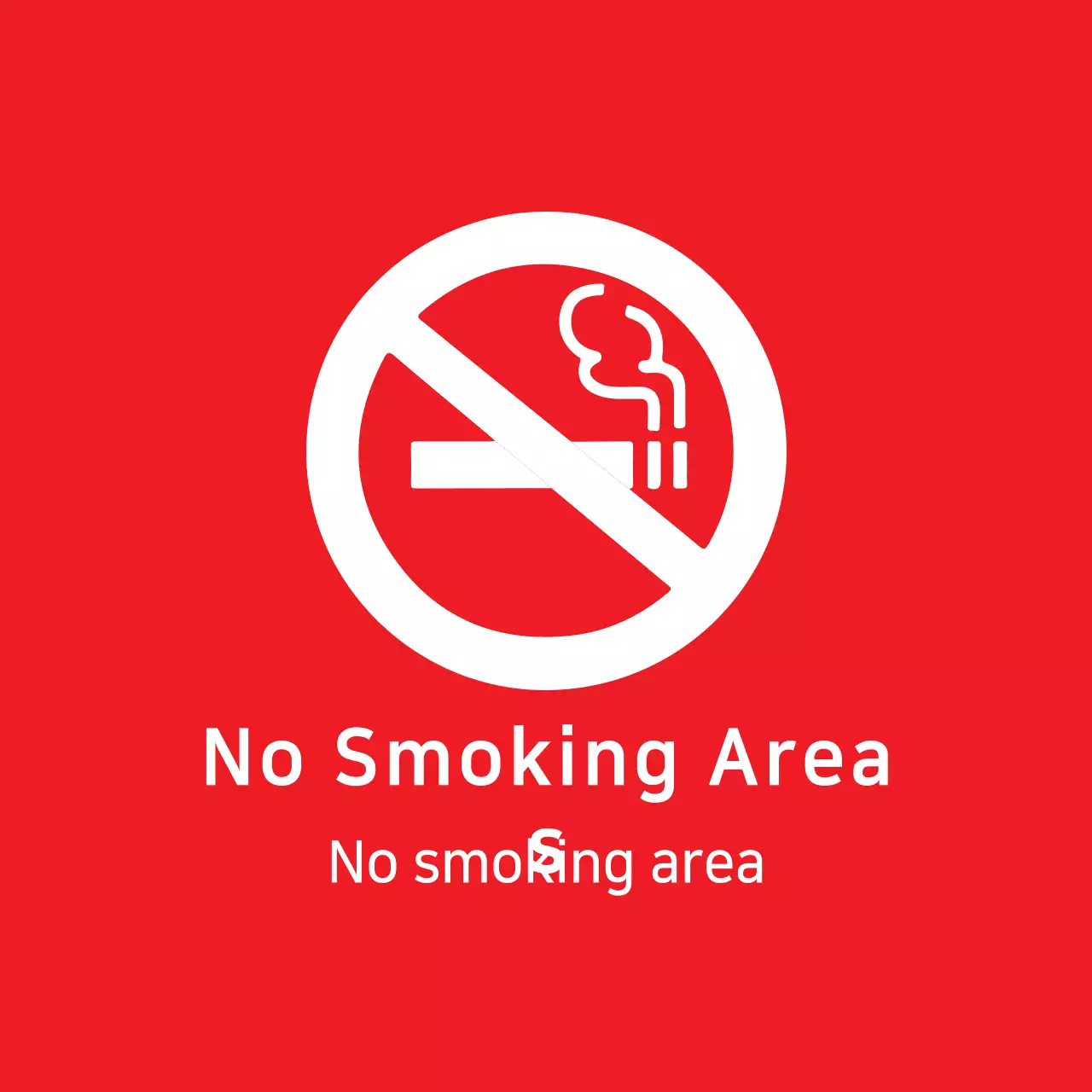 Spanduk Pemberitahuan Dilarang Merokok Sederhana Warna Merah