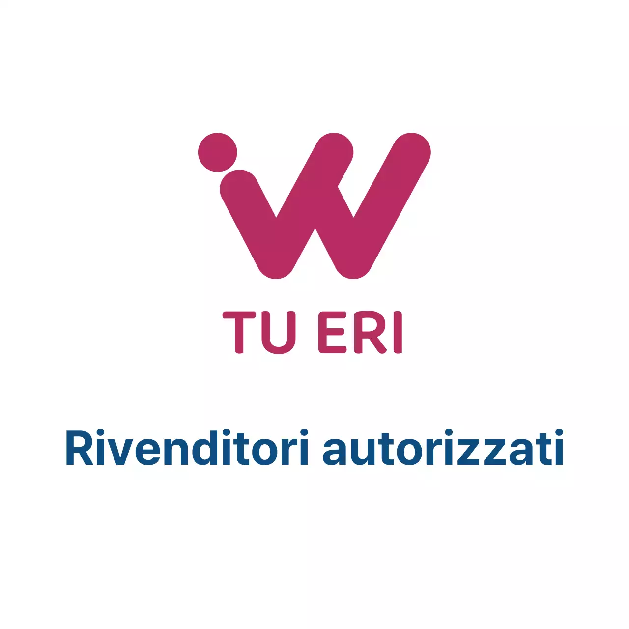 Promuovete la certificazione di rivenditore autorizzato con il logo e il testo del marchio in viola e blu navy.