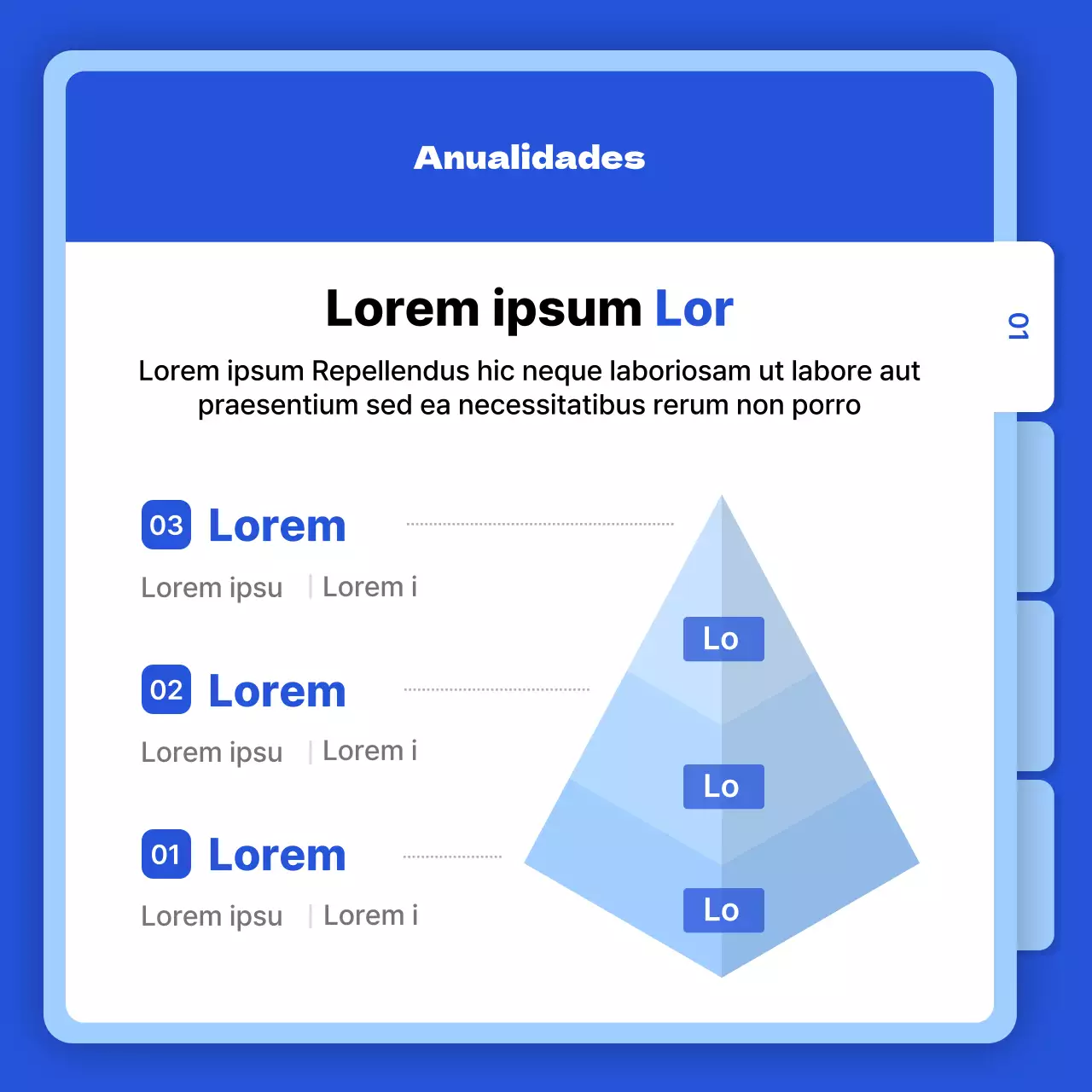 Superannuation finance cardnews con el tema de la carpeta azul