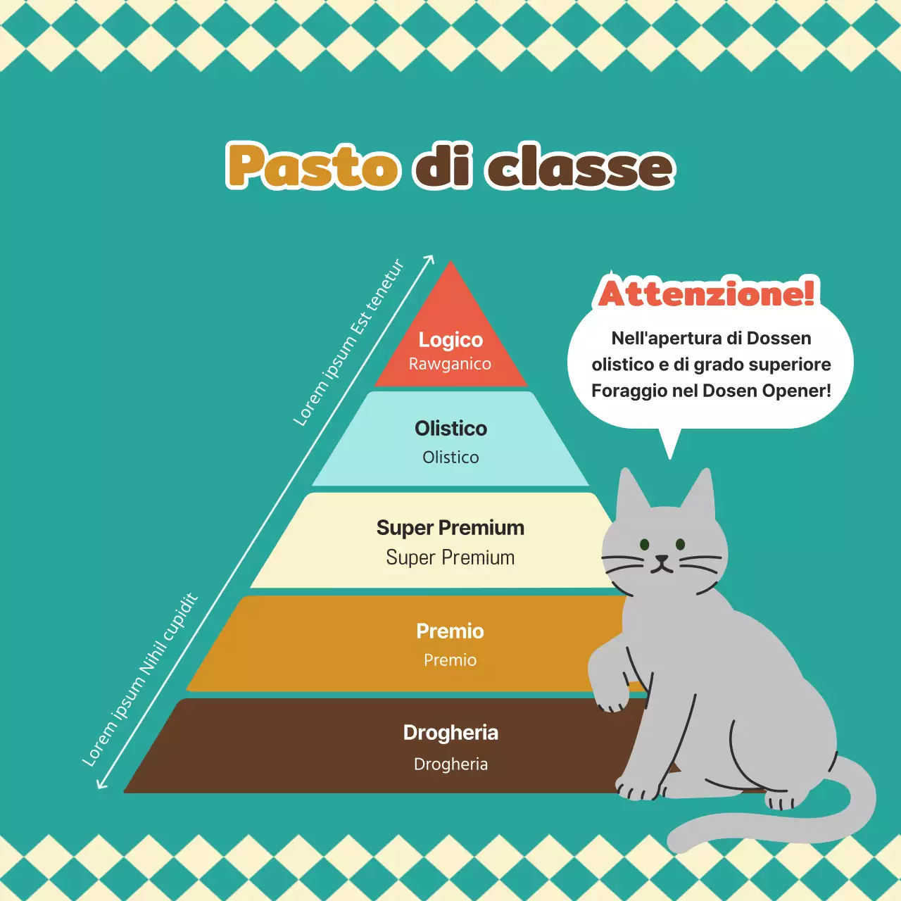 Informazioni su questo caldo e tenero cibo per cani e gatti in turchese e marrone