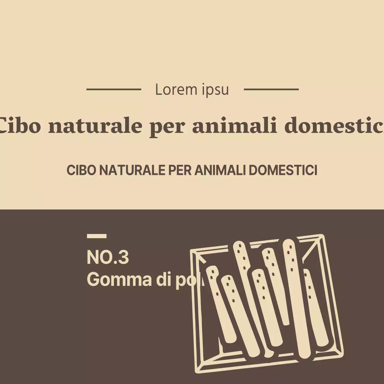 Cibo naturale per animali domestici