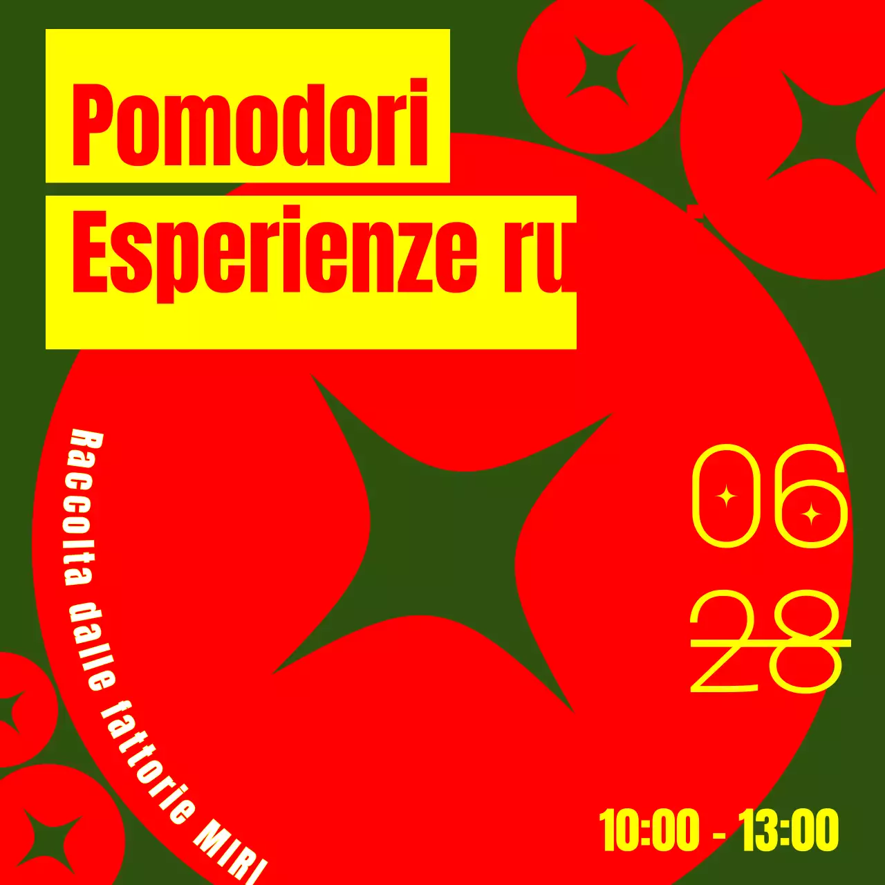 Promuovere le esperienze rurali con semplici pomodori rossi e verdi