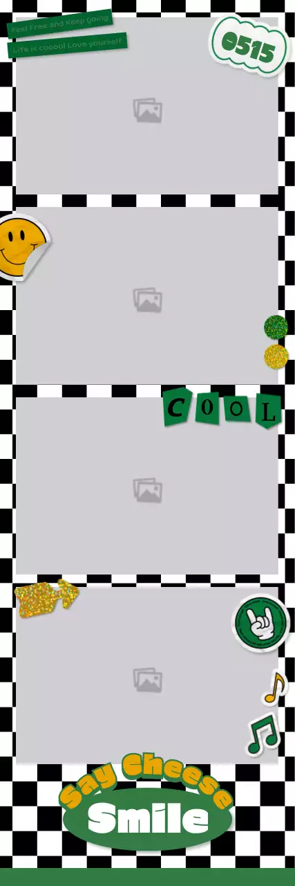 Banner de layout de colagem de fotos retrô pretas